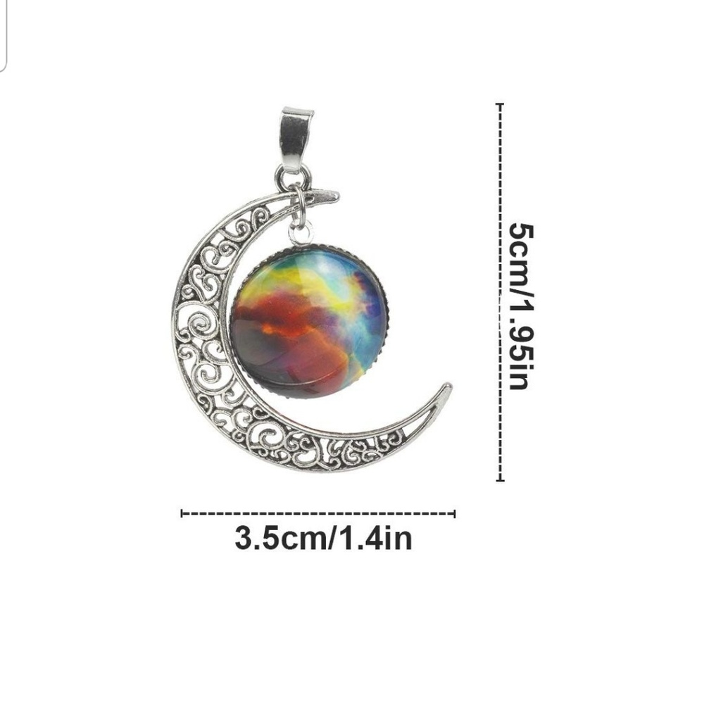 Moon Rainbow Love Pendant Necklace - Picture 3 of 3